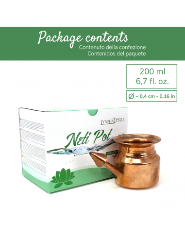 Neti Pot In Rame per Lavaggi Nasali...