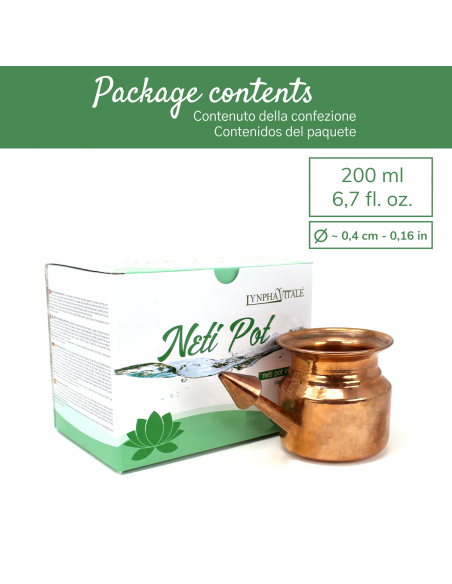 Neti Pot en cuivre pour lavage nasal