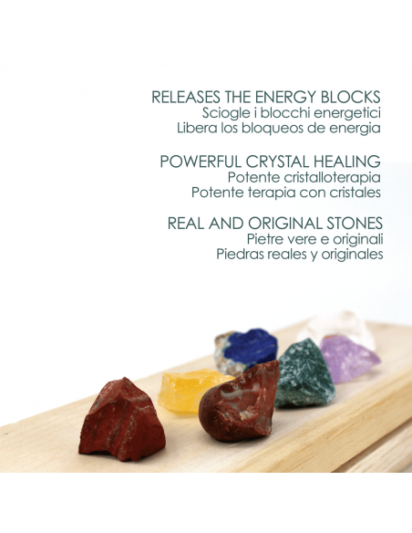 Pietre Grezze dei 7 Chakra per Cristalloterapia