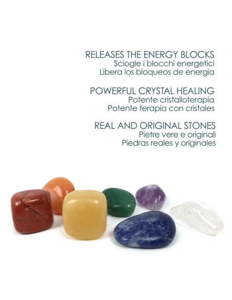 Pietre Burattate dei 7 Chakra per Cristalloterapia