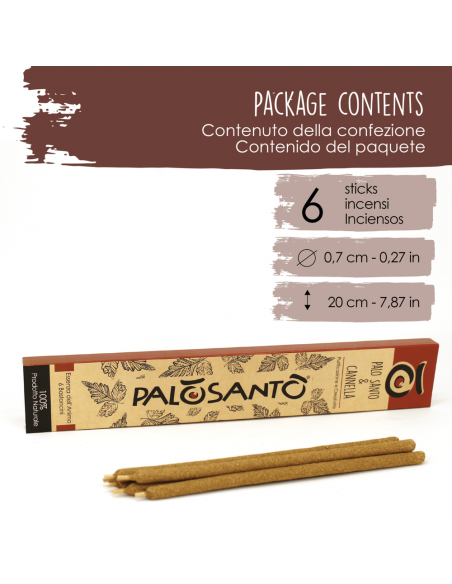 Palo Santo Incense Sticks with Cinnamon