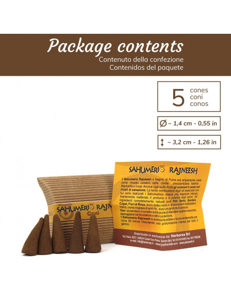 Coni d'Incenso 100% Naturali - Sahumerio Rajneesh
