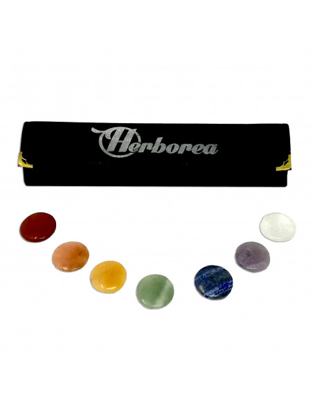 Chakra Set: Round Stones for Crystal Therapy
