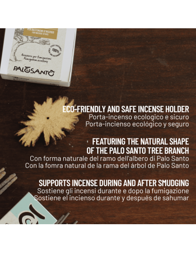 Porta-incienso de madera de Palo Santo