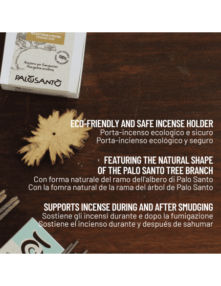 Porta-incienso de madera de Palo Santo