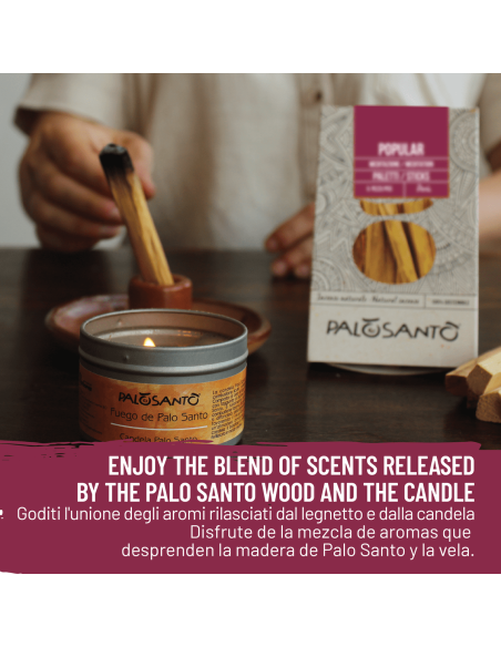 Fumigation Kit: Peruvian Palo Santo 'Popular' Sticks + Scented Candle - dettaglio 6