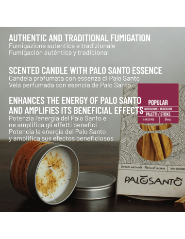 Fumigation Kit: Peruvian Palo Santo 'Popular' Sticks + Scented Candle - dettaglio 3