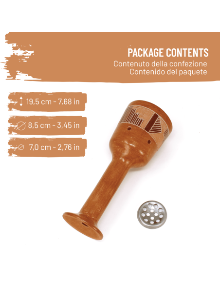 Copalera Yolath Braciere in Terracotta per Incensi