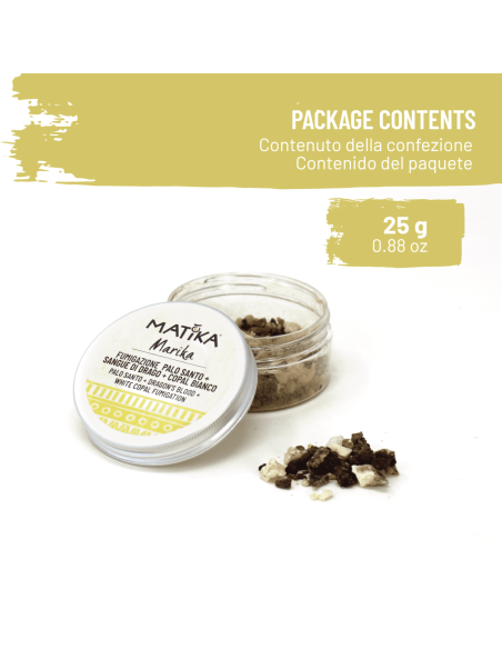 'Marika' Räuchermischung mit Palo Santo, Drachenblut und Weißem Copal zur Räuchern