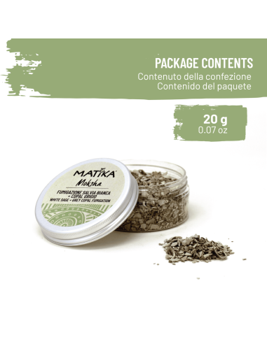 'Moksha' Incense Blend with White...