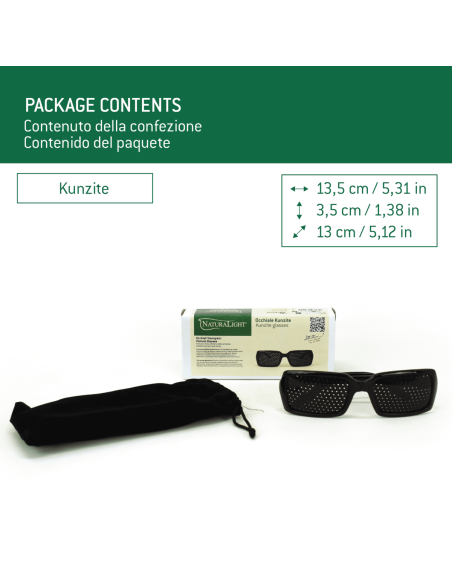 Naturalight® Rasterbrille/Lochbrille für Augentraining Kunzite