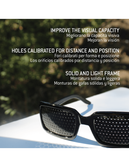 Naturalight® Rasterbrille/Lochbrille für Augentraining Kunzite