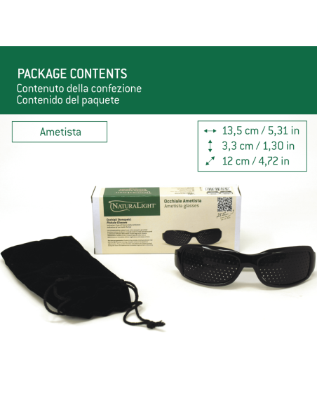 Naturalight® Rasterbrille/Lochbrille für Augentraining Ametista