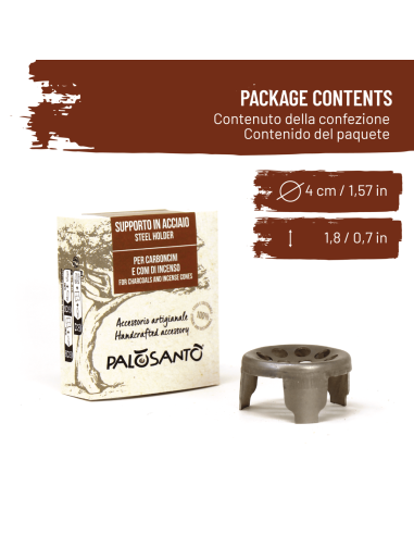 Holzkohlehalter aus Stahl für...