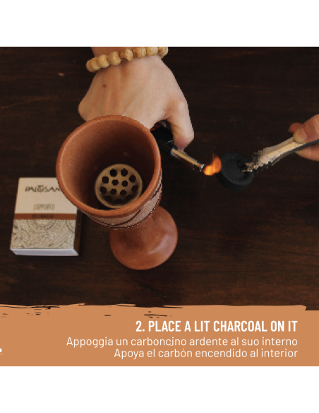 Copalera Incense Burner  + Palo Santo Chips + Charcoals - Palo Santo Bundle