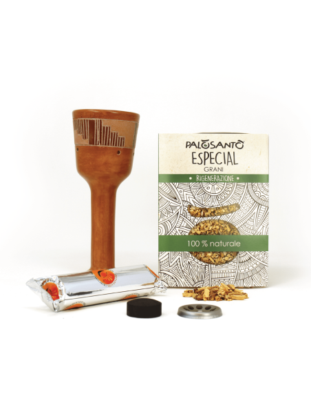 Copalera Incense Burner  + Palo Santo Chips + Charcoals - Palo Santo Bundle
