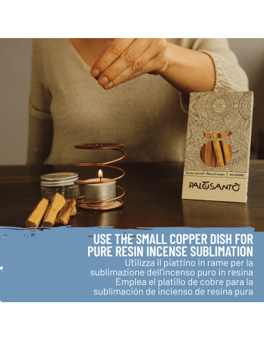 Palo Santo Sublimation Kit: Copper Aroma Diffuser + 8 Palo Santo Pequeño Sticks + Palo Santo Resin - dettaglio 5