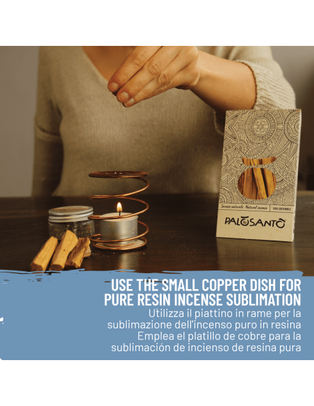 Palo Santo Sublimation Kit: Copper Aroma Diffuser + 8 Palo Santo Pequeño Sticks + Palo Santo Resin - dettaglio 5