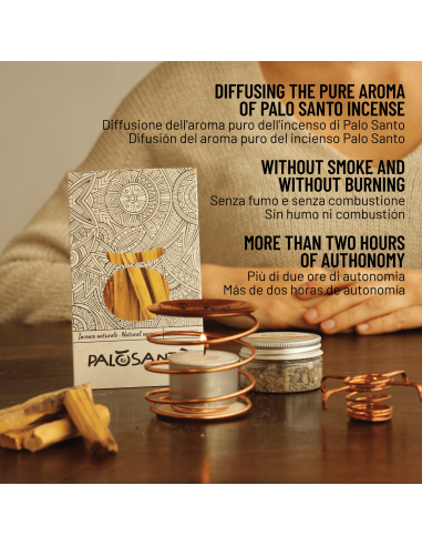 Palo Santo Sublimation Kit: Copper Aroma Diffuser + 8 Palo Santo Pequeño Sticks + Palo Santo Resin - dettaglio 3
