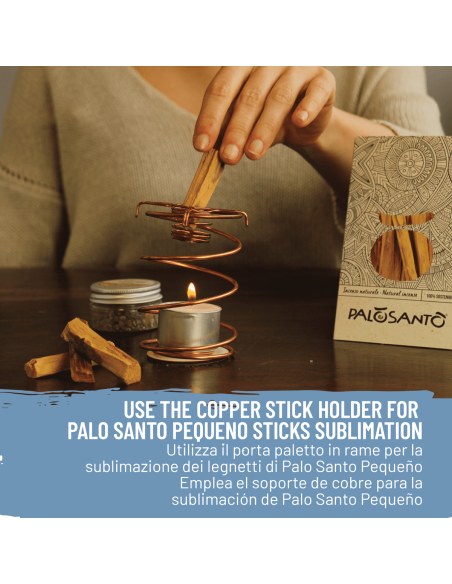 Palo Santo Sublimation Kit: Copper Aroma Diffuser + 8 Palo Santo Pequeño Sticks + Palo Santo Resin - dettaglio 4