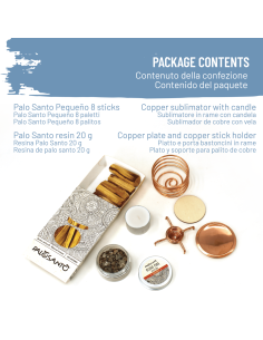 Palo Santo Sublimation Kit: Copper Aroma Diffuser + 8 Palo Santo Pequeño Sticks + Palo Santo Resin 2