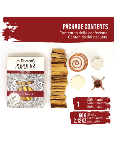 Perfektes Sublimations-Set - Palo Santo Aroma Diffusor + Palo Santo 'Pequeño' Stäbchen