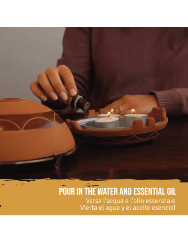 Kit Diffusore 'Calentador' in Terracotta + Oli Essenziali di Palo Santo - dettaglio 5