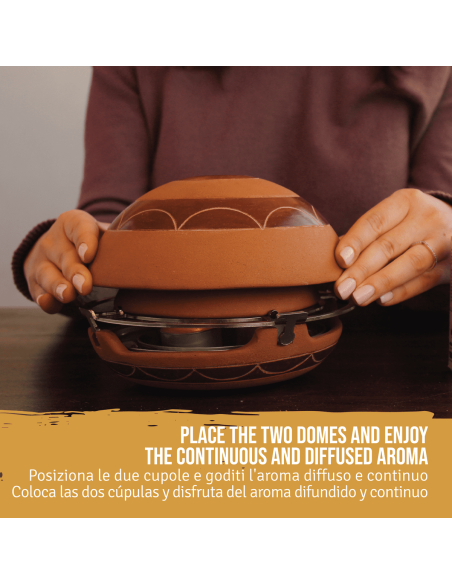 Kit Diffusore 'Calentador' in Terracotta + Oli Essenziali di Palo Santo - dettaglio 6