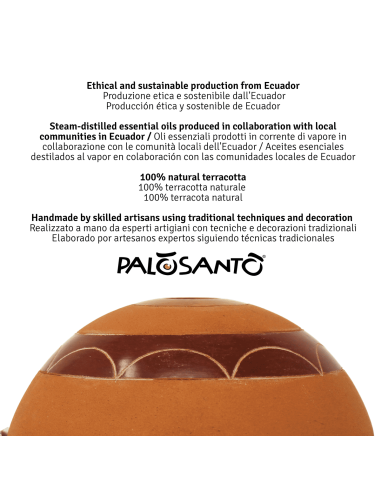 Kit Diffusore 'Calentador' in Terracotta + Oli Essenziali di Palo Santo - dettaglio 7