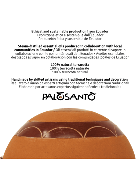 Kit Diffusore 'Calentador' in Terracotta + Oli Essenziali di Palo Santo - dettaglio 7