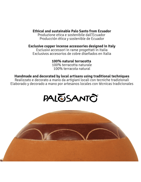 Kit de sublimation Palo Santo avec diffuseur 'Calentador' en terre cuite