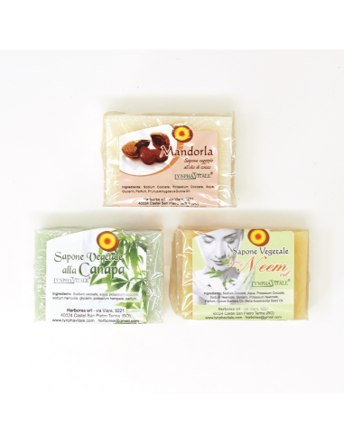 Kit of 3 Handmade Soaps – Almond,...