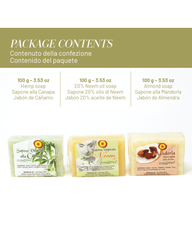 Kit de 3 Savons Artisanaux – Amande,...