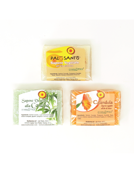 Kit de 3 Jabones Artesanales – Cáñamo, Caléndula, Palo Santo