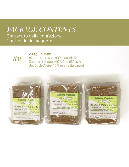 Kit de 3 Savons d'Alep – 40% Huile de Laurier