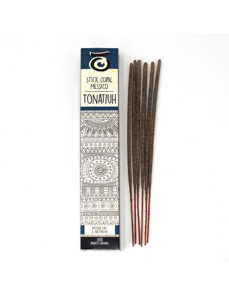 Weißes Copal-Räucherstäbchen 'Tonatiuh' - 6 Stk.