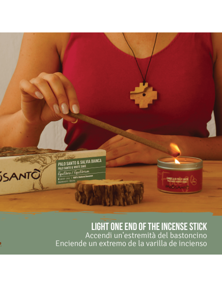 Bâtonnets d'encens Palo Santo et Sauge Blanche