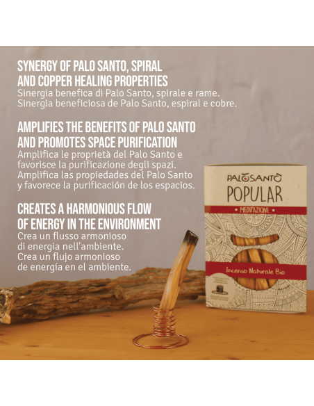 Palo Santo Räucherstäbchen 7 Stäbchen + Palo Santo Stäbchenhalter aus Kupfer – Palo Santo Bundle