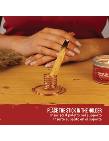 Porta Incenso Spirale in Rame Palosanto®