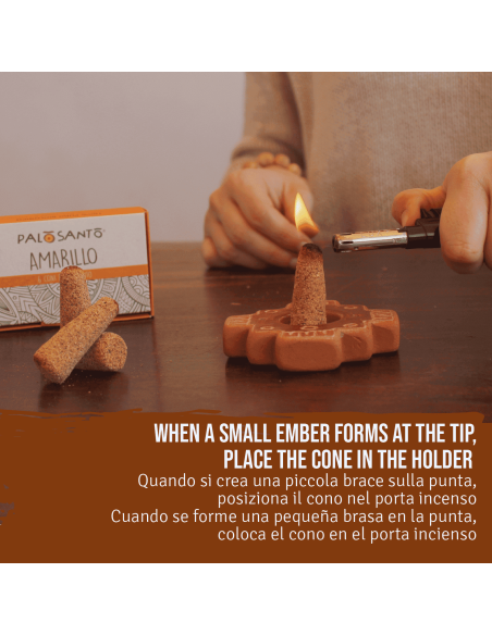 Palo Santo Set mit Räucherstäbchenhalter und Räucherkegeln