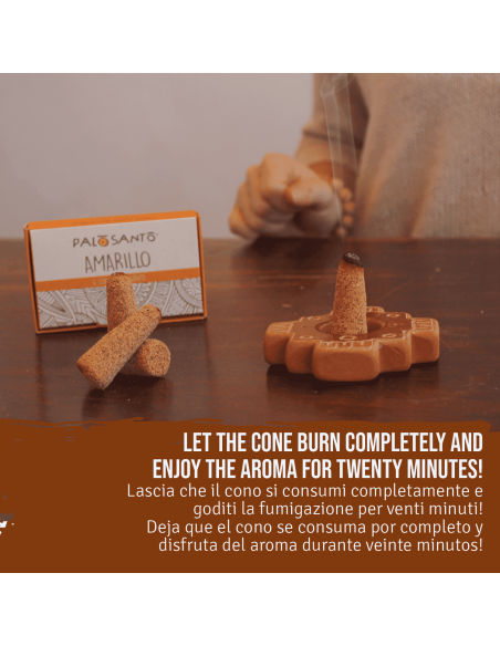 Palo Santo Set mit Räucherstäbchenhalter und Räucherkegeln