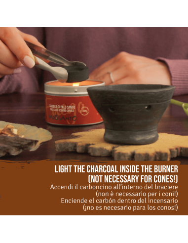 Incense Burner + Palo Santo Grains 80...