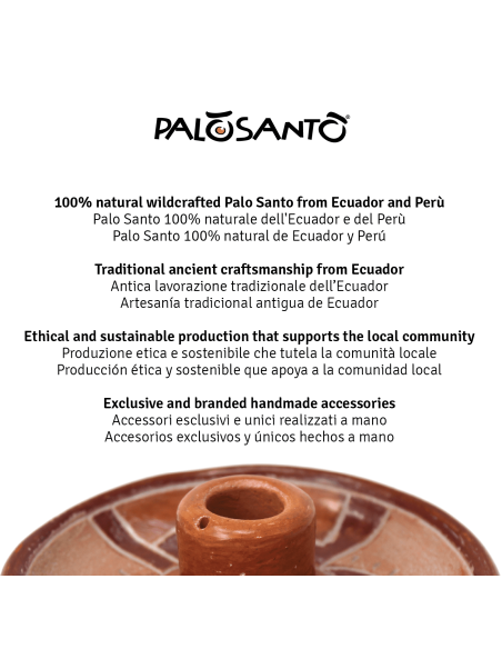 Kit Piatto Portaincenso + Paletti Palo Santo®
