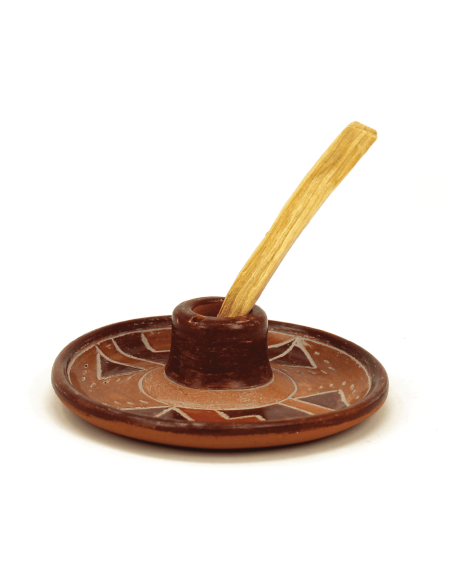 Palo Santo 'Mochica' Räucherstäbchenhalter mit 1 Palo Santo Stäbchen enthalten