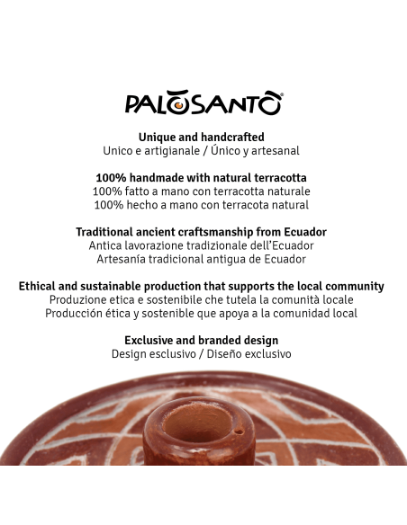 Porte-encens Palo Santo 'Cuenco' avec 1 bâton Palo Santo inclus