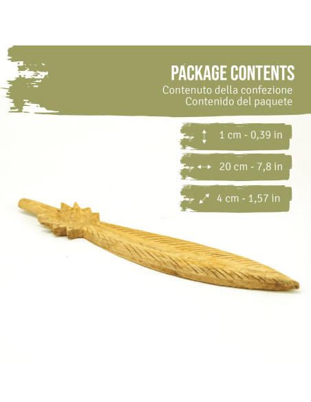 Porta-incienso Pluma de madera de Palo Santo
