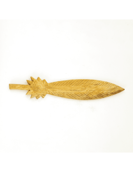Feather-shaped incense holder in Palo Santo wood