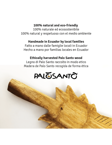 Porta-incienso Pluma de madera de Palo Santo