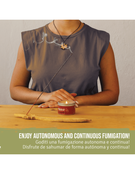 Feather-shaped incense holder in Palo Santo wood