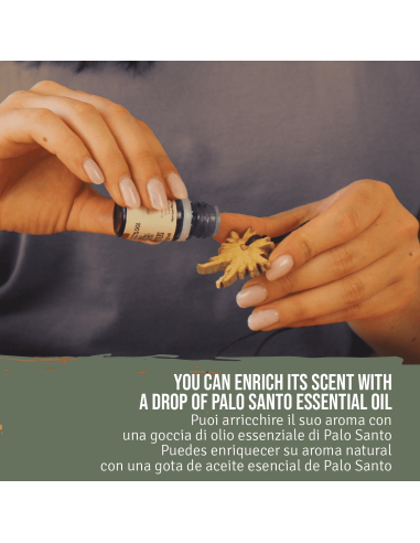 Ciondolo Fetta in Legno di Palo Santo